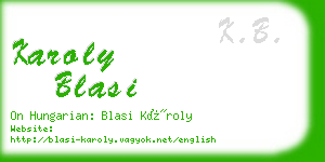 karoly blasi business card